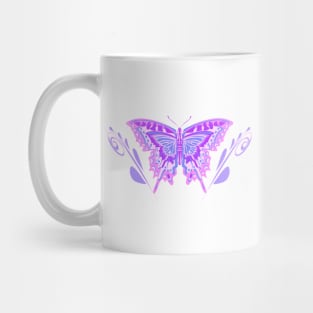 Stylized Pink And Mauve Pretty Butterfly Mug